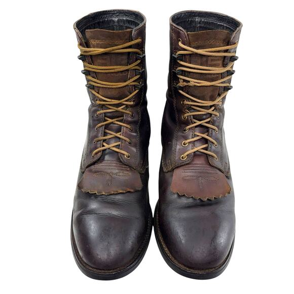 Ariat Heritage Lacer Kilte Roper Boot Men Size 9.5 EE WIDE Brown Leather Packer - Picture 2 of 12